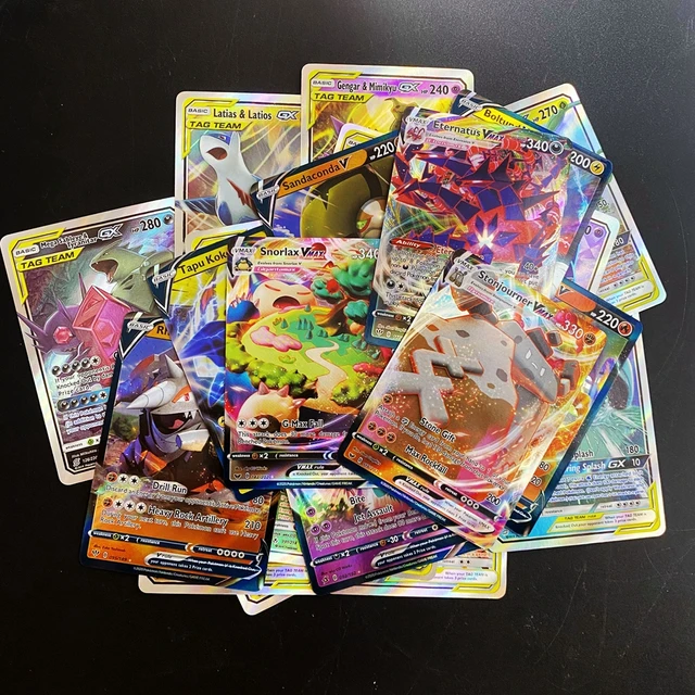 100pcs Pokemon English Version V VMAX Shining Cards Box Display Pokémon EX GX MEGA Playing Game Carte Battle Trading Toys Gifts 5
