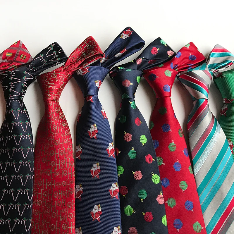 

Classic Silk Men Tie Printed Neck Ties 8cm Red Green Ties for Men Formal Wear Business Suit Wedding Party Gravatas