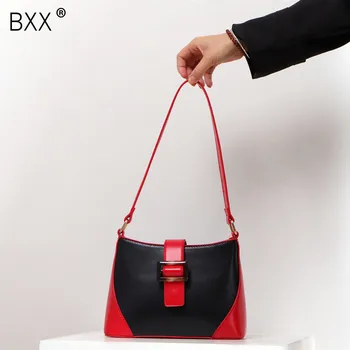 

[BXX] PU Leather Crossbody Bags For Women 2020 Spring Lady Totes Female Travel Shoulder Handbags Luxury Cross Body Bag HM006