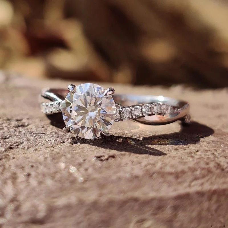 classic style engagement rings for women Four claw zirconia Wedding Band Love Gift Birthday Anniversary Valentine's Day Give | Украшения