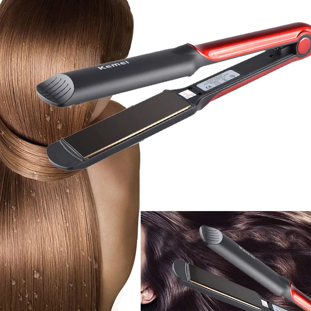 Hair Straightener Heating Aluminum Plate Portable Straightener Straight Curly Hair Style Curler Alisadoras De Cabello Para#40
