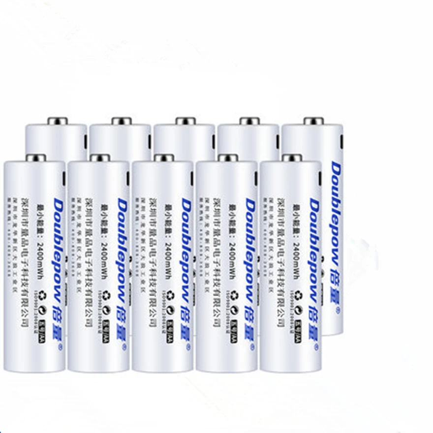 

10pcs/lot Large-capacity 1.5v 2400mWh AA rechargeable battery Lithium battery is quickly charged by AA AAA smart USB charger