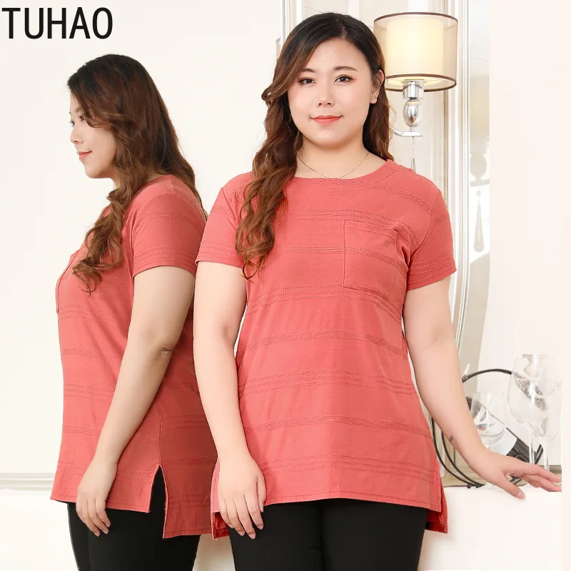 

TUHAO 4XL To 10XL Oversized Womens Tops Cotton Casual Blouses Shirts Office Lady Blusas Spring Summer Loose Blusas Mujer De Moda