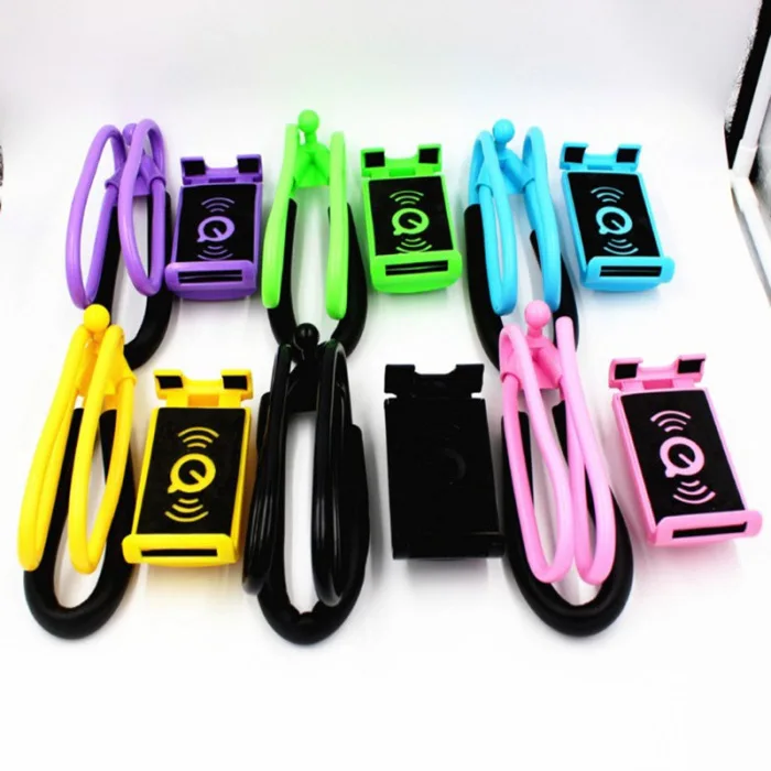 1pc Flexible Phone Stand Lazy Neck Hanging Bendable Holder Support for Mobile Phone PUO88