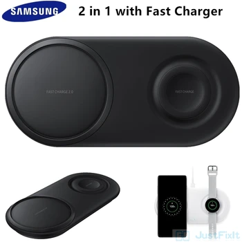 

Samsung Wireless Charger Double fast charge Pad For Galaxy S20/S10/S9/S8 Plus/Note10+/Smart Watch S3/Active 2 EP-P5200