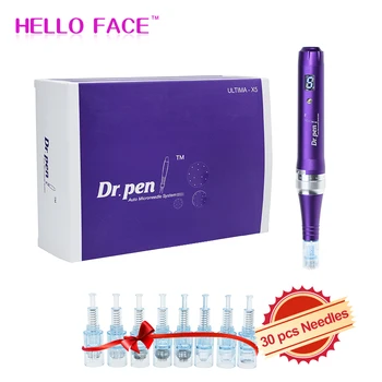 

Professional Dr.Pen Ultima X5 With 32 Pcs Cartridges Needles Electric Wireless Microneedling Pen Skin Care Tool