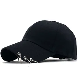 Men Women's Baseball Cap Fashion Adjustable Baseball Caps Hip Hop Hat With Ring Outdoor Sports Sun Cap Snapback Hats