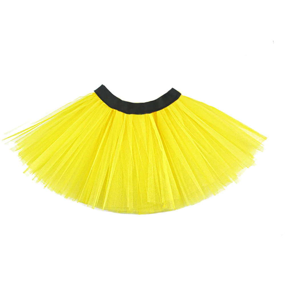 Yellow Новинка 3 слоя для маленьких девочек Тюлевая юбка-пачка платья для балетных танцев, юбки, мини-платье, детская Костюмы шифоновая Мини-юбка, одежда для девочек - Цвет: Yellow