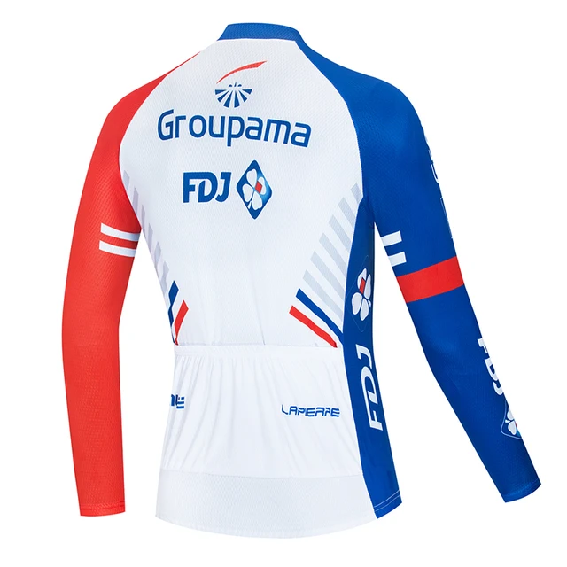 US $13.37 Pro Team 2020 FDJ Men Spring Autumn Cycling Jersey and Pants Bib Clothing Outdoor Breathable Cyclin