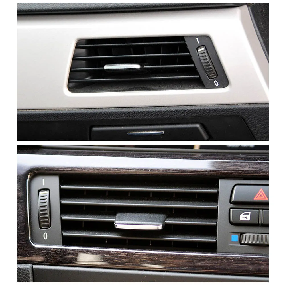 Автомобильный Кондиционер на вентиляционное отверстие, тумблер для BMW 3 серии E90 E92, автомобильная ветровая решетка, регулировочная пластина, ручка на выходе, зажим для карт