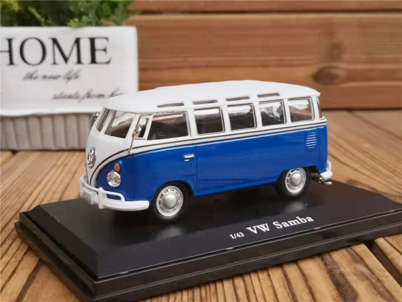 Лучшие продажи 1:43 VW samba T1 автобус сплава модель, высокая имитация литой металлическая модель автомобиля, сбор подарков - Цвет: Синий