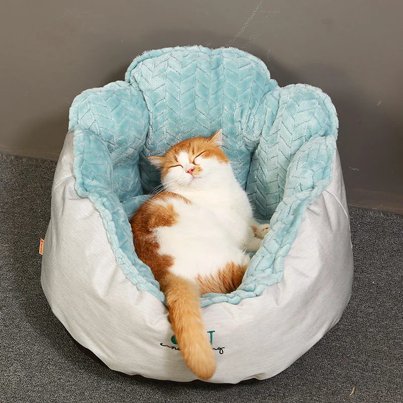 Pet Cat Bed Cat Basket House Cute Kitten Cave Cushion Sleeping Bag Warm Soft Sofa Cozy Bed Kennel Nest for Puppy Cats Supplies