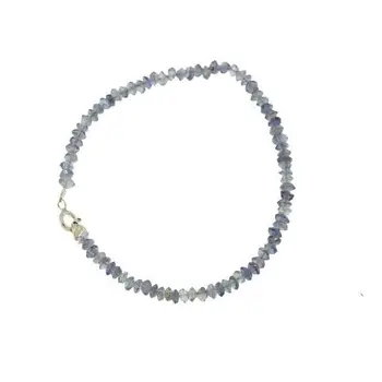 

Bracelet with spinels in blue color and silver clasp