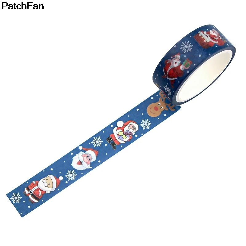 20 шт./лот Patchfan Рождественский фестиваль украшения DIY Скрапбукинг дети клей васи маскирующая Лента Печатный узор стикер A2595