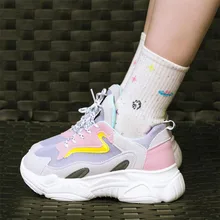 Женские носки в космическом стиле, новая мода, четыре сезона, хлопок, 4 цвета, Блестящая Серия, для девушек, креативные, милые, в студенческом стиле, забавные, с круглым вырезом, Scoks B132