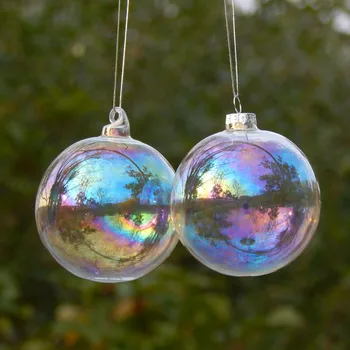 

8pcs/pack Diameter=8cm Small Size Luster Glass Globe Christmas Glass Hanger Decoration Christmas Tree Glass Pendant Decorative
