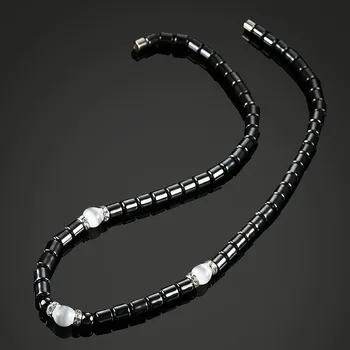 

Match-Right Women Health Energy Healing Black Hematite with Magnetic Therapy of Beads Necklace for Women Jewelry LG101