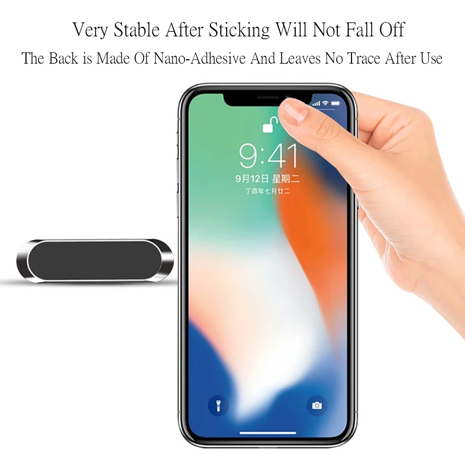 Мини магнитный автомобильный держатель телефона металлические магнитные пластины сотовая подставка для iPhone samsung Xiaomi в автомобиль крепитель для смартфона