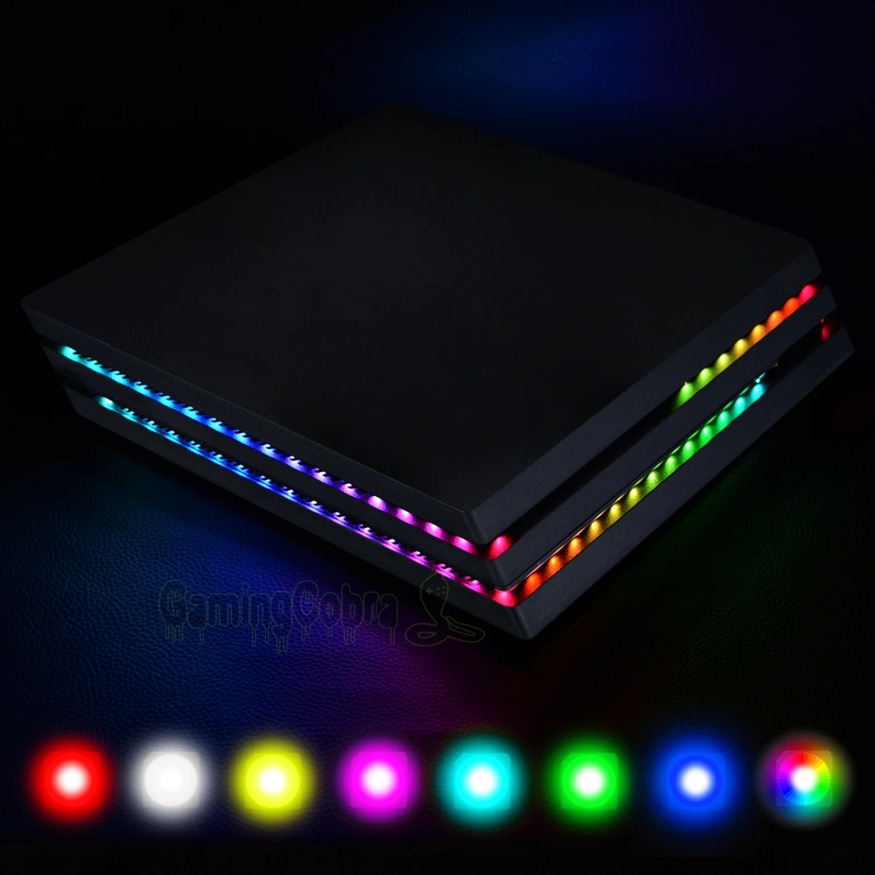 

eXtremeRate RGB LED Light Strip 7 Colors 29 Effects Decoration Lights Strips Kit with IR Remote for ps4 Pro Console