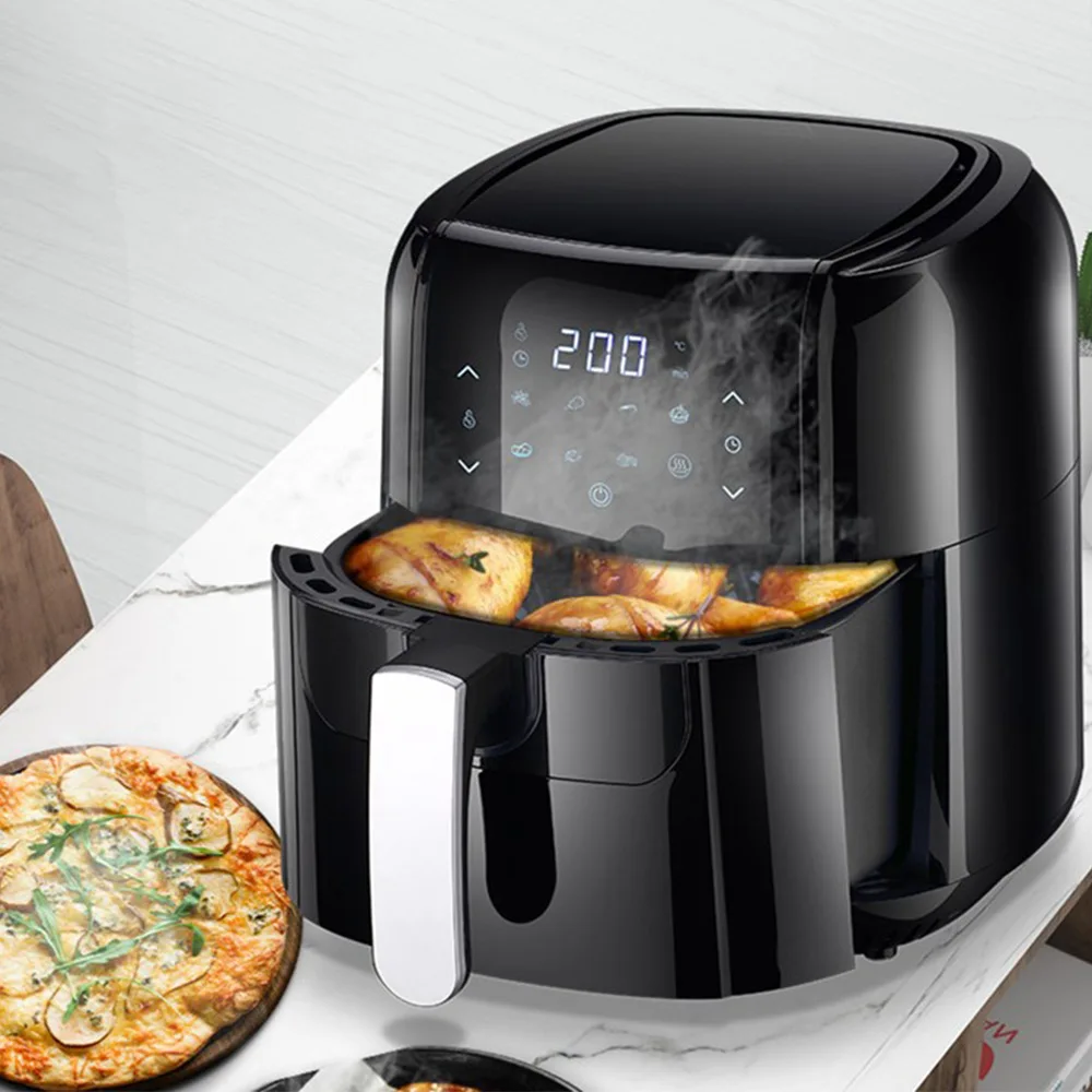 

5L Electric Deep Fryer Air Fryer Digital LED Touch Screen Timer Temperature Control 1400W Kitchen supplies