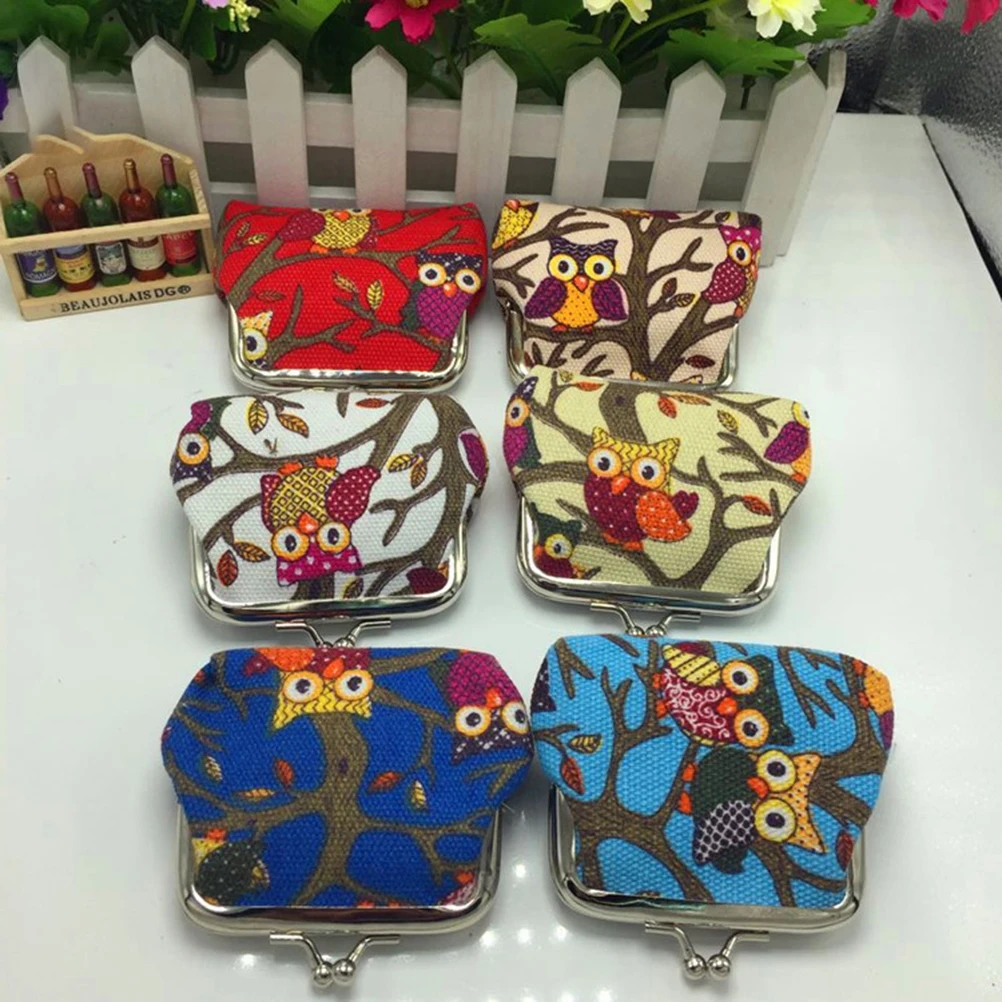 Кошельки для монет дизайн с рисунком Совы Кошелек для монет тканевая сумка кошелек для женщин, девушек, детей на молнии сумка подарок Дамский кошелек