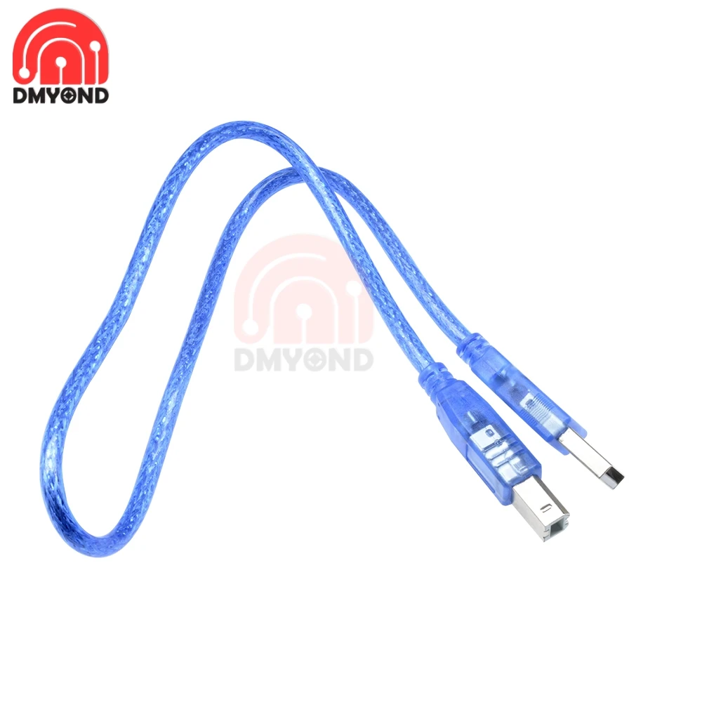 High-Quality Blue USB 2.0 Cable, Multiple Lengths Available