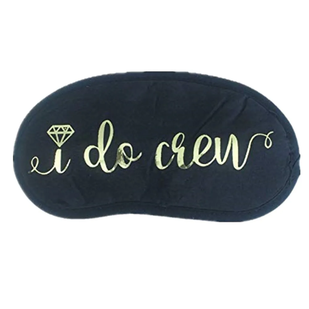 

Bachelor Party Double-Sided Solid Color Elastic Diced Cloth Bride Eye Patch Bride English Bronze Lettered Sleep Eye Patch