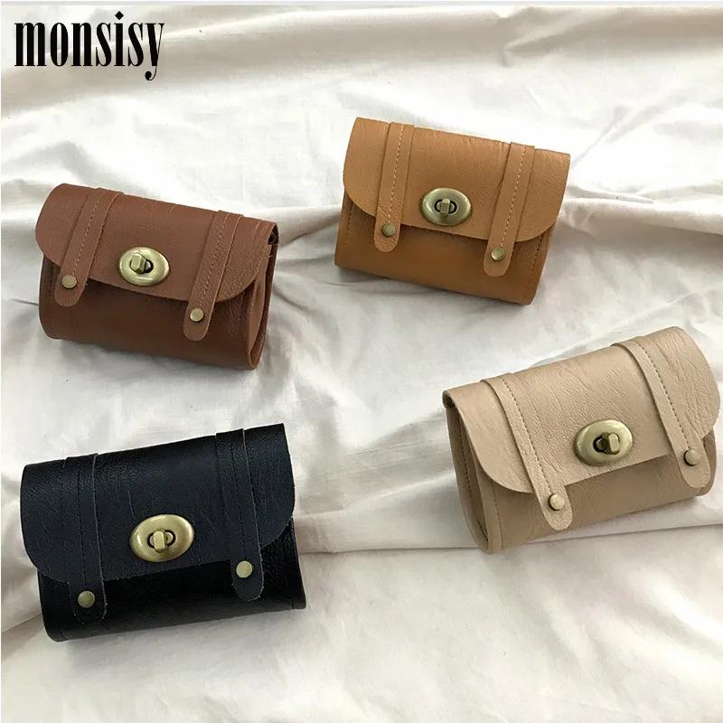 

Monsisy 2019 Children Coin Purse Wallet PU Crossbody Bag For Boys Girl Mini Handbag Baby Package Messenger Bag Coin Purse Wallet