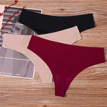 Женские сексуальные трусики размера плюс с низкой талией, женское невидимое нижнее белье, женские бесшовные трусики, хлопковые трусы-стринги, нижнее белье