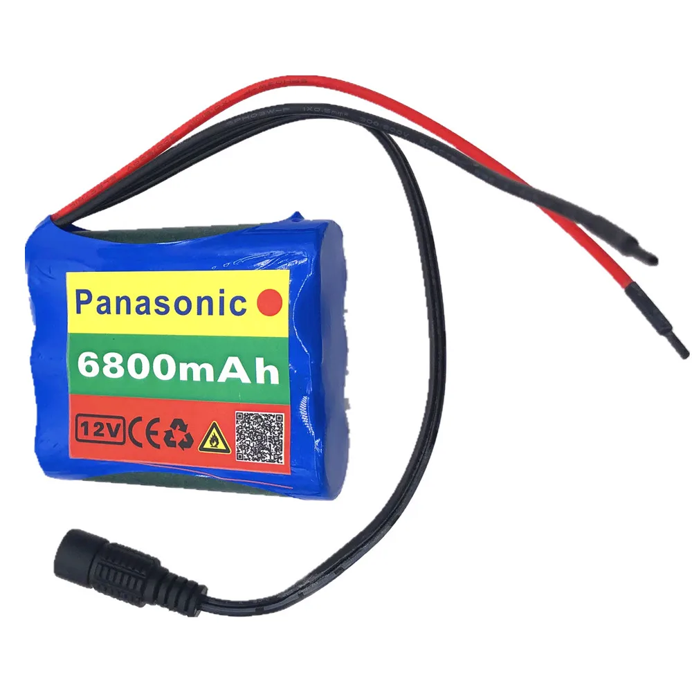 Защитный аккумулятор Panasonic plate12v 6.8Ah 12V 6800mAh 18650 литий-ионный DC12.6V супер перезаряжаемый аккумулятор+ зарядное устройство