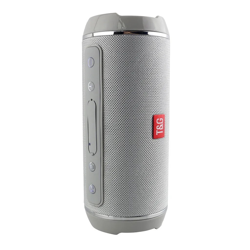 TG 116 беспроводной Bluetooth динамик открытый стерео бас USB/TF/FM радио аудио - Цвет: Серый
