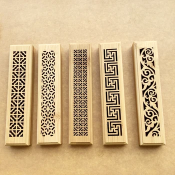 

Natural Chinese Bamboo Mini Incense Burner Hand Carving Hollow for Incense stick Car Travel Incense Burner Free Shipping