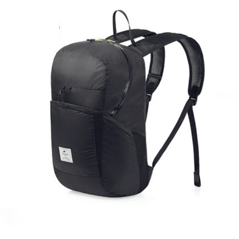 Black 25L NatureHike складной рюкзак Ультра легкий складывающийся рюкзак походный рюкзак 30D водонепроницаемый удобный походный открытый рюкзак - Цвет: Black 25L