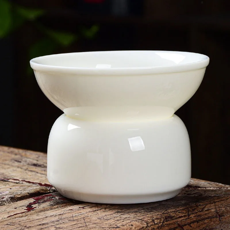 Tea Filter Mutton Fat Jade Pure White Tea Leakage White Porcelain Kung Fu Household Tea Set