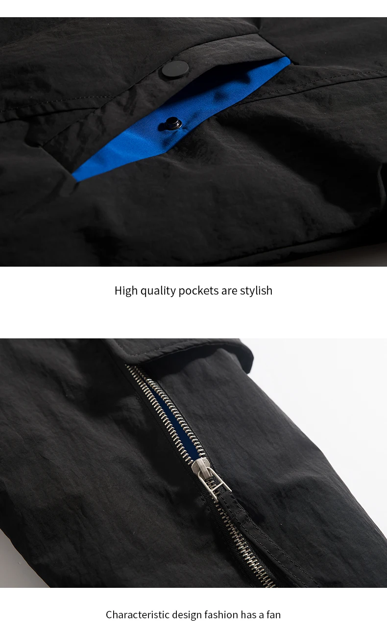 Japanese winter short down jacket men stand collar tide brand embroidery thick warm color contrast men's down casual jacket