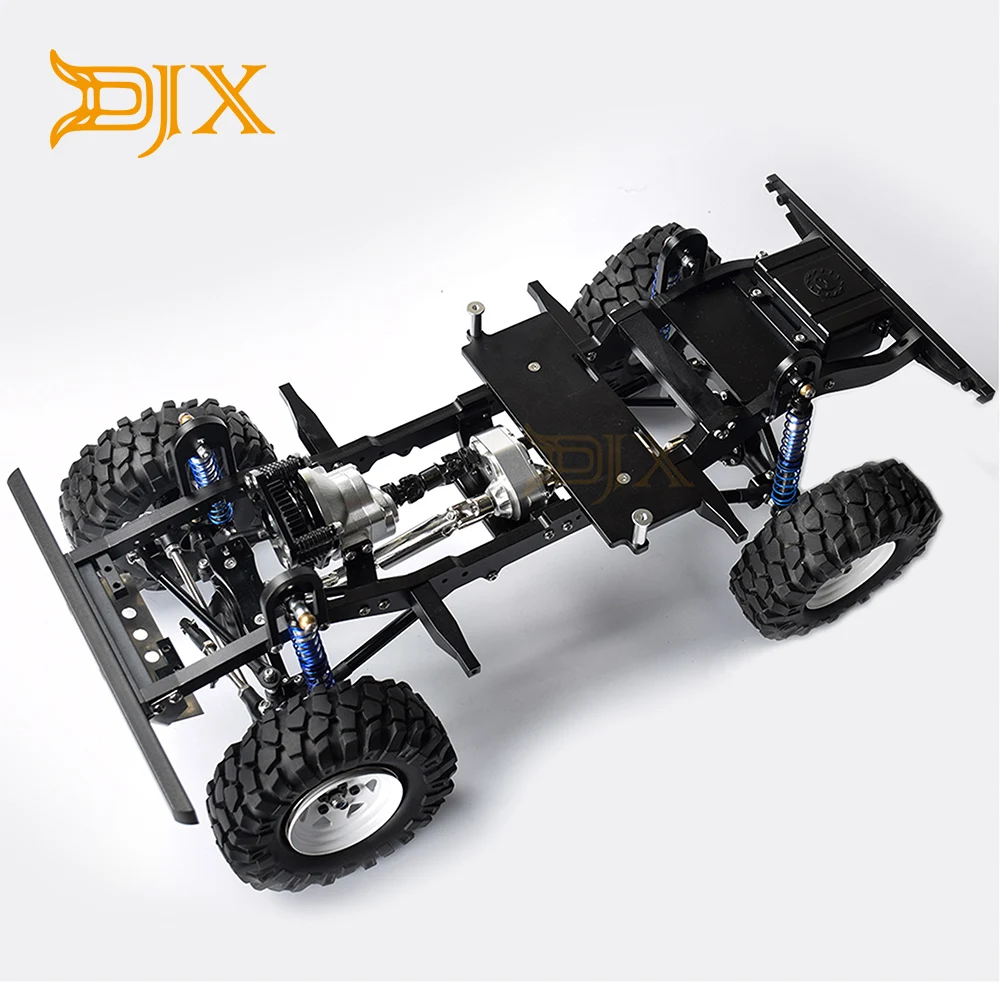 DJX CNC Металл 275 мм Колесная база рама шасси для 1/10 RC Гусеничный автомобиль Defender D90 Gelande II