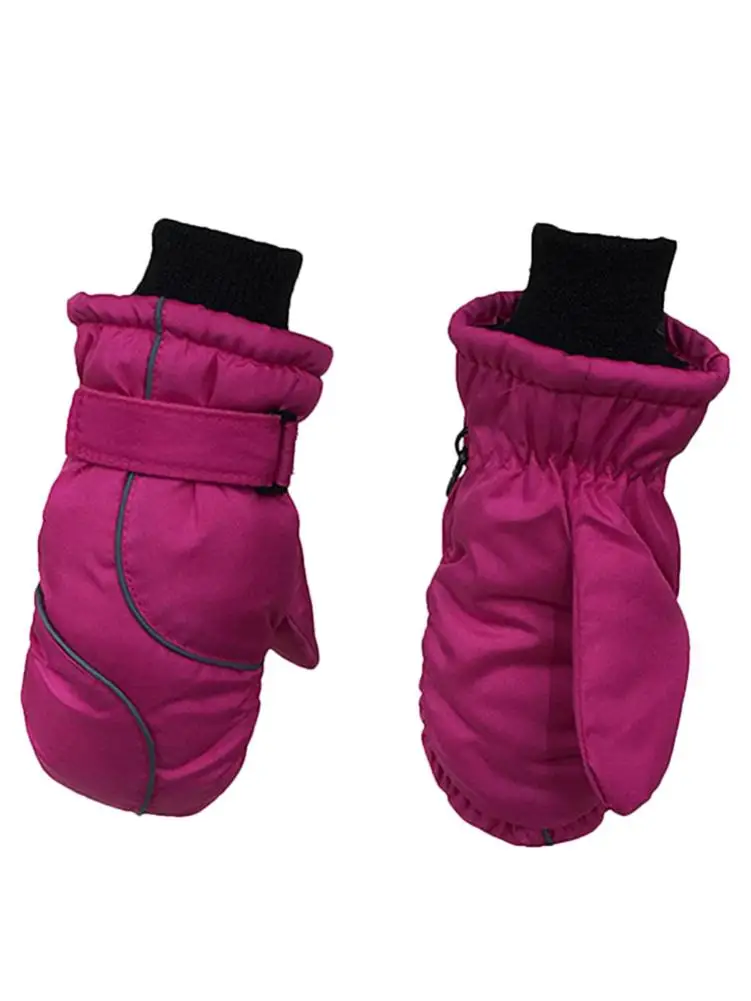 Утолщенные лыжные перчатки, защита от ветра и водонепроницаемые теплые перчатки для детей Зимние водонепроницаемые перчатки