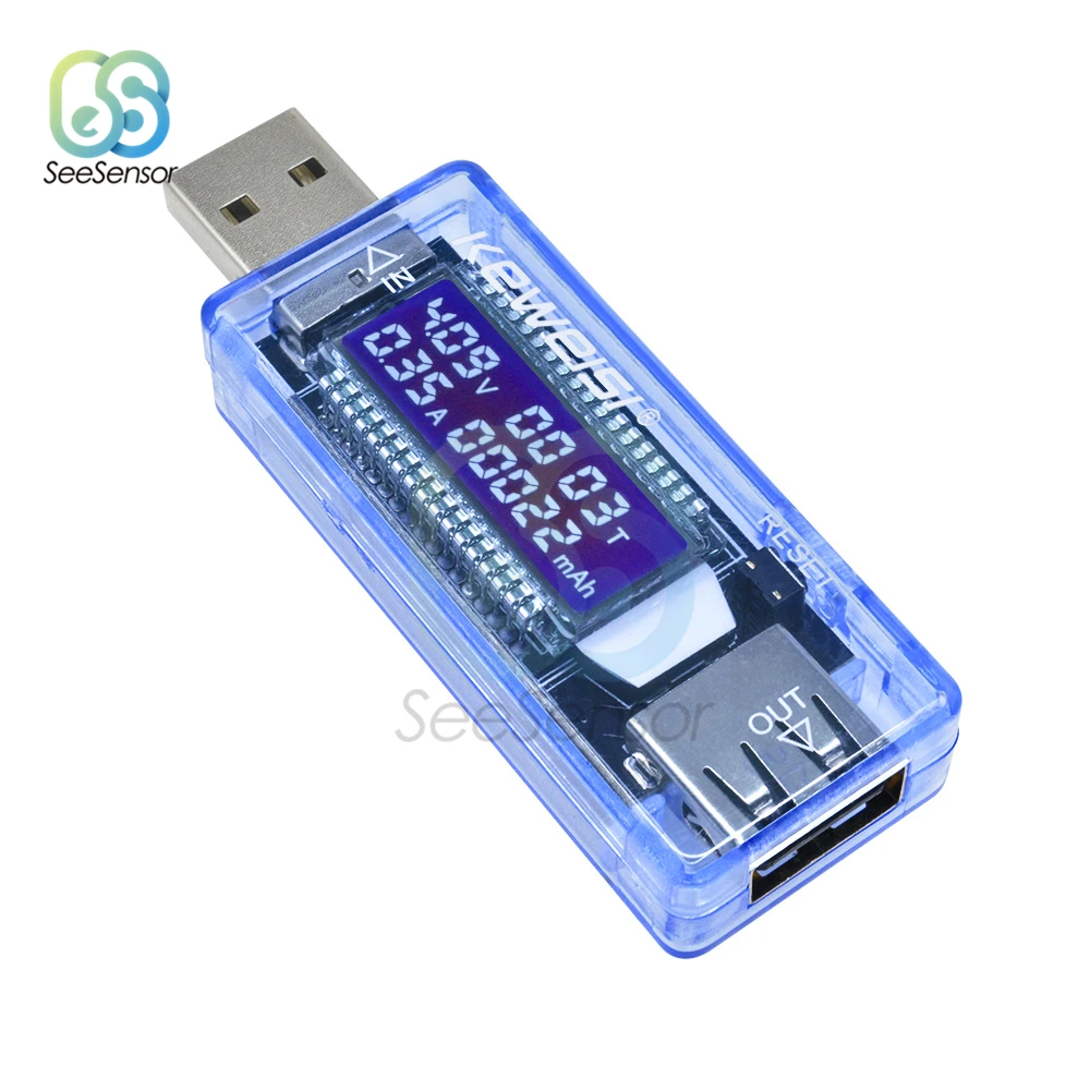 USB Current Voltage Tester Doctor Charger Capacity Power Bank Meter Detector HK 
