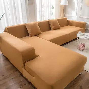 

Elastic Sofa Cover L-style Sectional Corner Sofa Cover Needs Order 2 Pieces Sofa Chair Protector Living Room 1/2/3/4 Seater