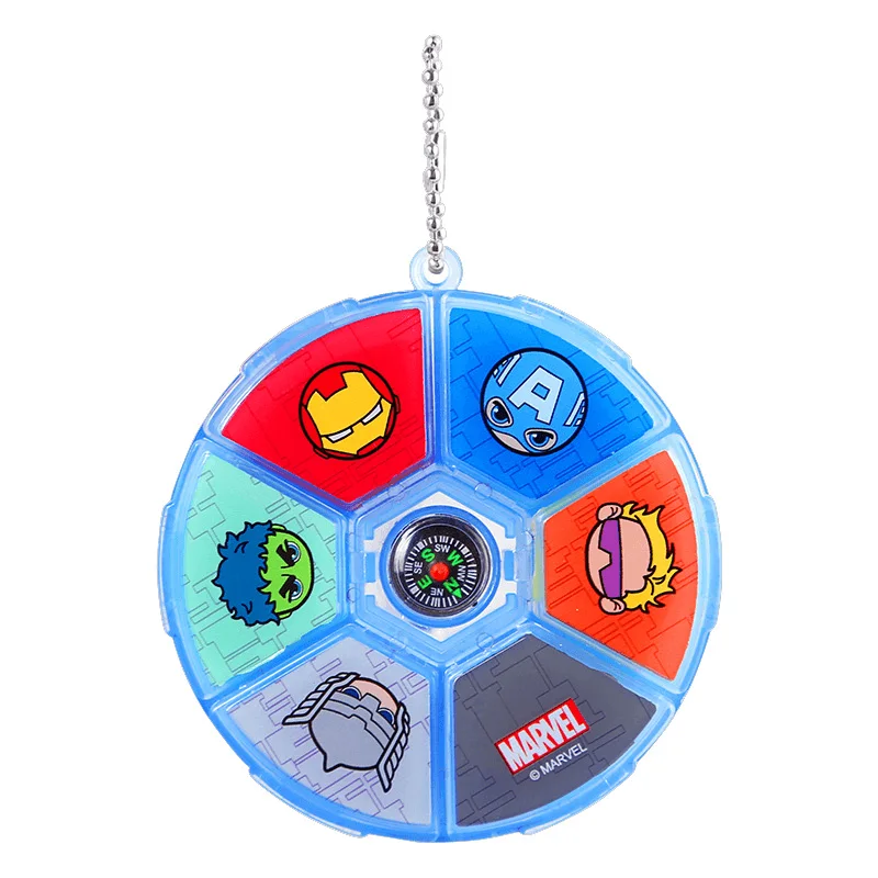 Marvel Round Box Мультфильм Ластик Капитан Америка Железный человек с компасом