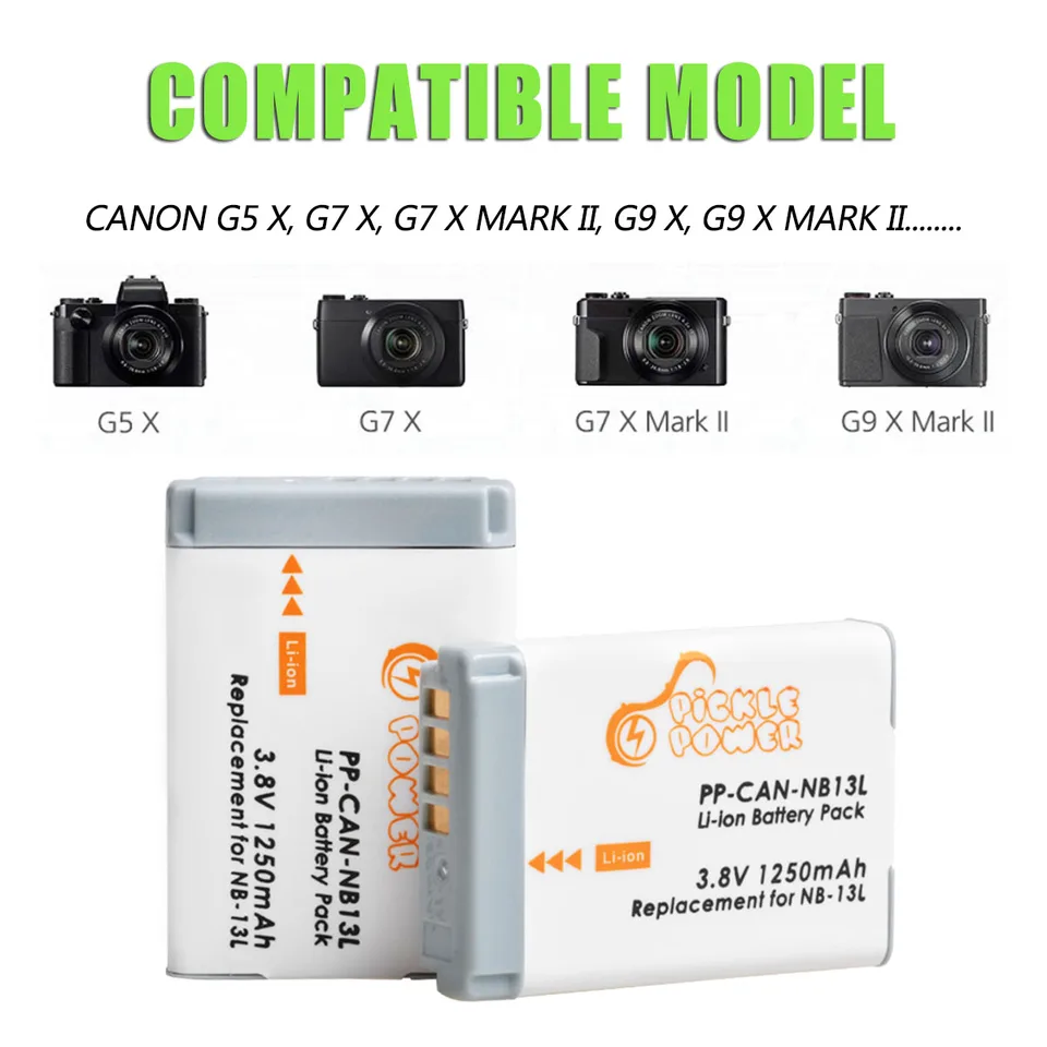 Vlog Camera NB-13L Battery For NB13L PowerShot G7X G9X G7 G9 X