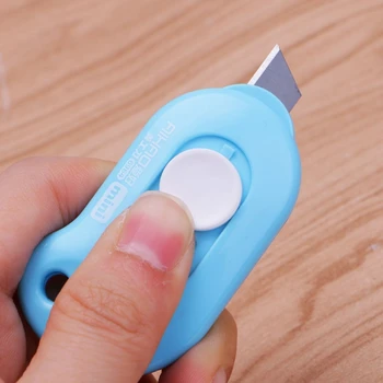 

Cute Solid Color Mini Portable Utility Knife Paper Cutter Office Stationery