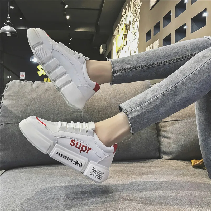 Кроссовки для женщин Air Sole Воздухопроницаемый Легковесный амортизирующий кроссовки увеличивающие рост активный отдых обувь