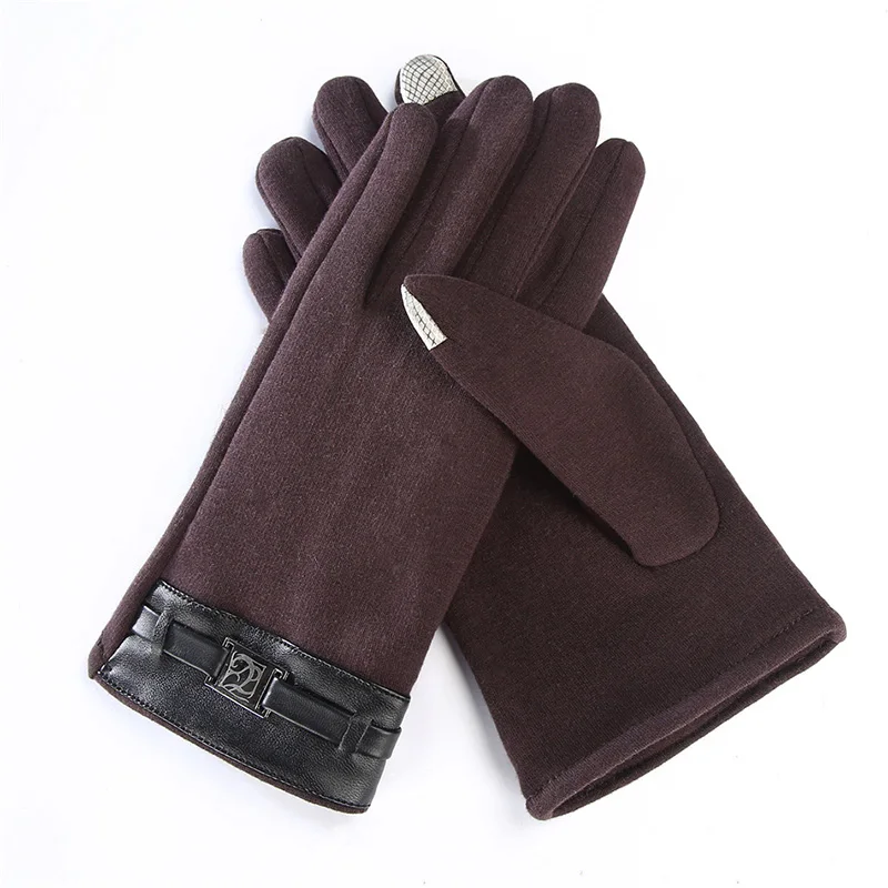 Зимние мужские деловые повседневные теплые перчатки с сенсорным экраном для верховой езды плюс бархатные толстые ветроустойчивые теплые