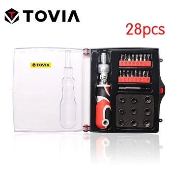 

TOVIA Ratcheting Screwdriver Set Bimaterial Handle Precision Screwdriver Home Tool Set