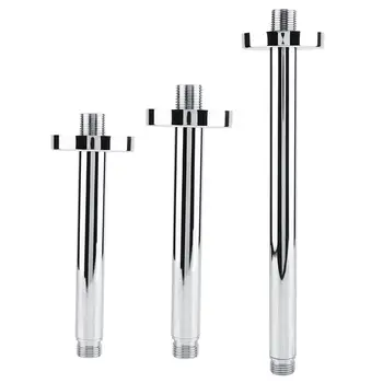

G1/2" 15/20/30cm Stainless Steel Round Top Shower Arm Pipe Wall Mount For Bathroom Ceiling Shower Head