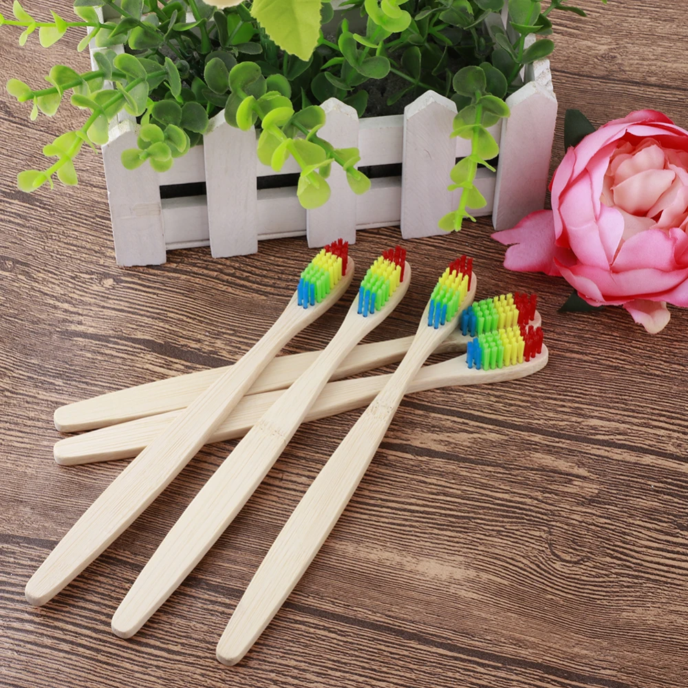 5pcs Bristles Child Bamboo Toothbrushes Eco for Children Teeth Bamboo Training Toothbrushes Baby Dental Care