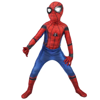 

Movie Spider Man Far From Home Cosplay Costumes Blue Spider-man Homecoming Superhero Zentai Suit Bodysuit Jumpsuits