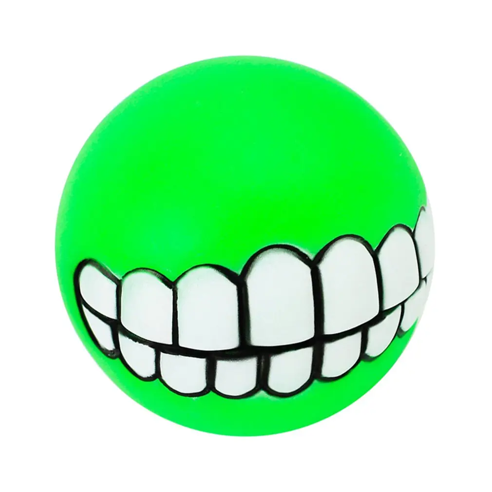 green Сферическая игрушка для домашних животных, супер толстый силиконовый вокальный зубной шар, игрушка для собак, тренировочная игрушка для укусов, вокальная игрушка для собак, товары для домашних животных - Цвет: green