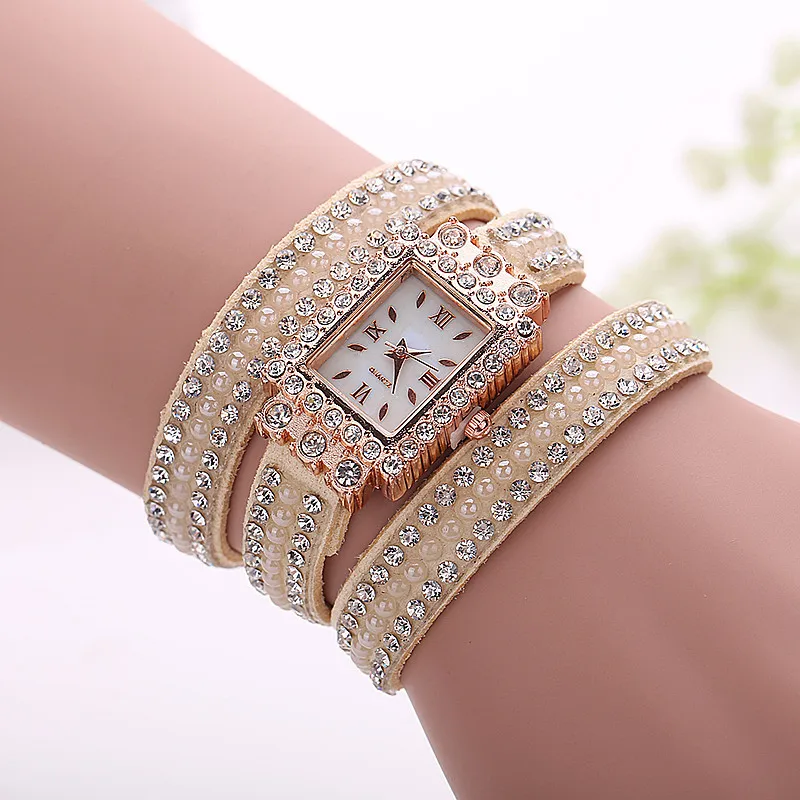 Модные наручные часы с бриллиантами женские часы-браслет кварцевые Orologio da polso |